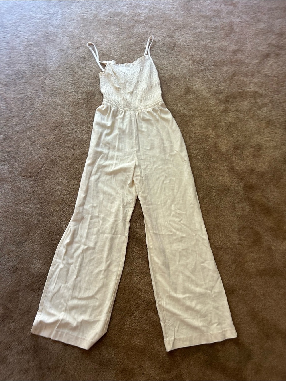Women’s Cream jumpsuit H&M size small